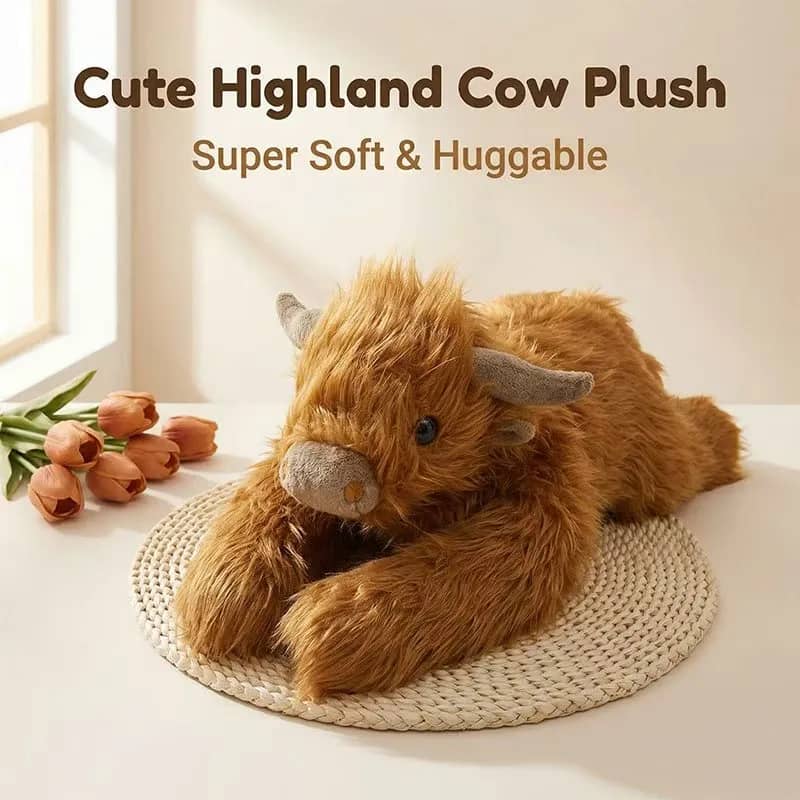 Peluche vaca highland con peso - 1 kg