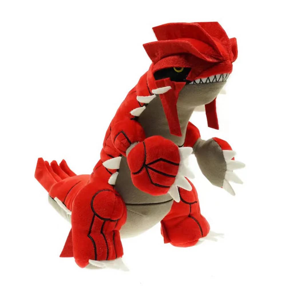 Peluche Groudon grande 27cm, juguete dinosaurio rojo