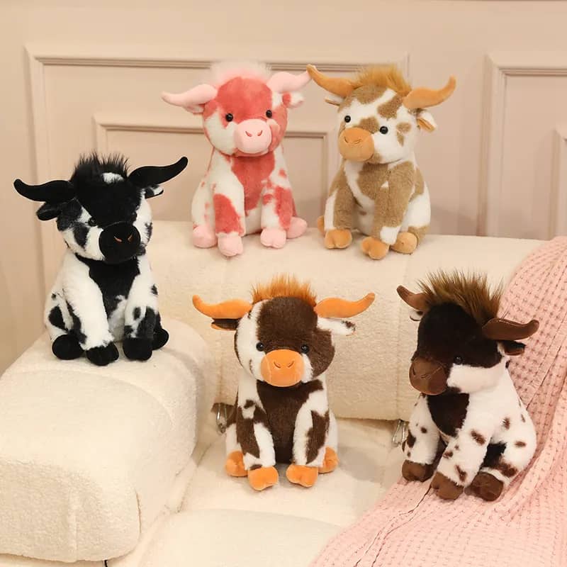 Peluche vaca highland sentada 30cm