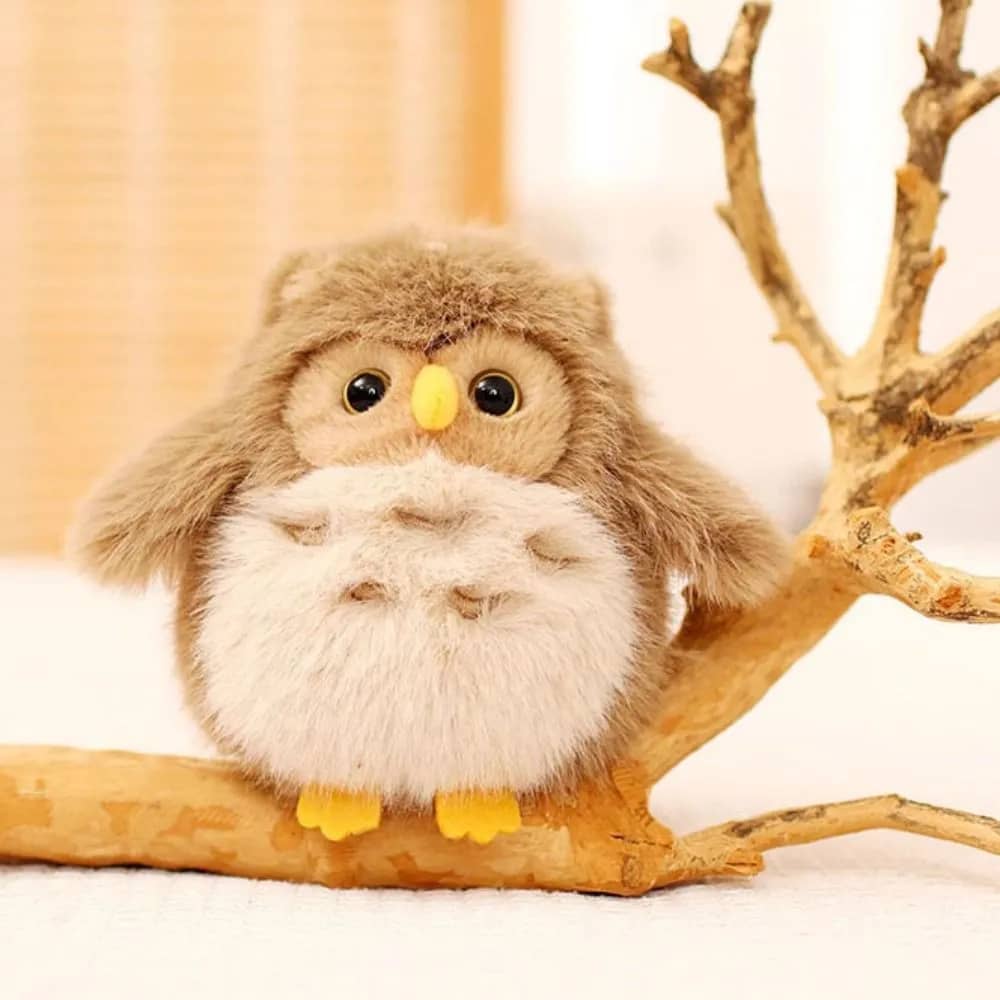 Peluche búho magnético para hombro, suave y adorable