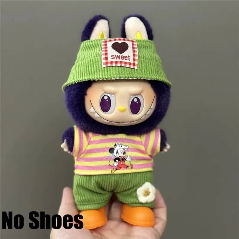 Labubu Mickey Minnie disfraz ratón muñeca