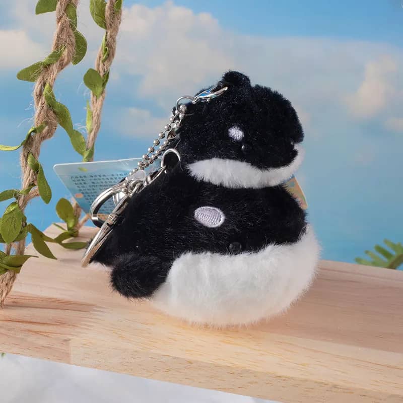 Llavero orca peluche: suave animal marino