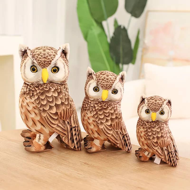 Búho peluche realista - Muñeco de peluche de búho