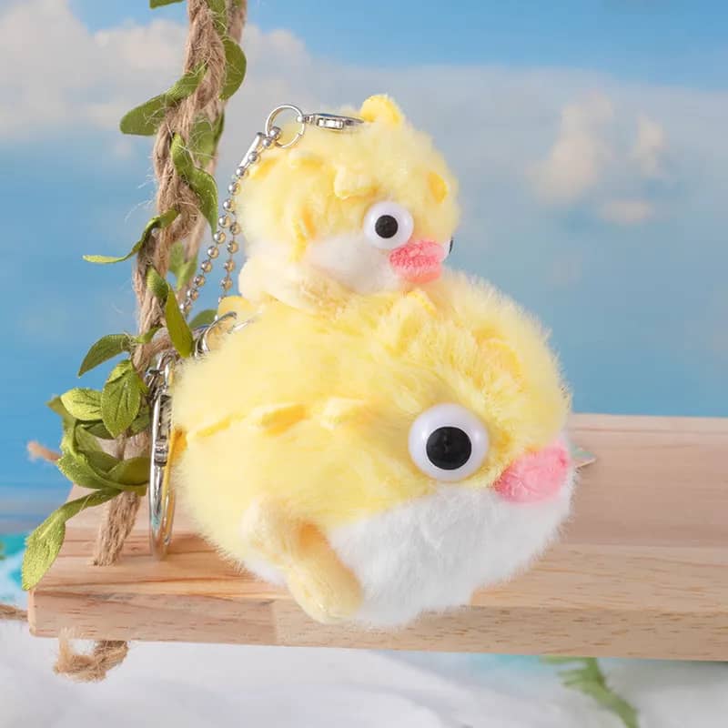 Llavero pez globo peluche: Adorno adorable