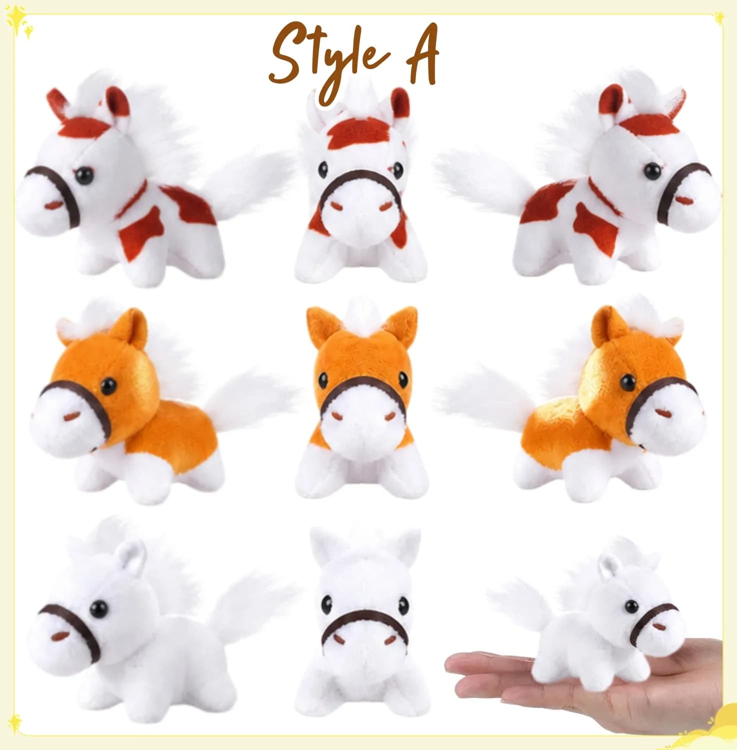peluches caballos fiesta - Colour: Style A, Size: 18 PCS