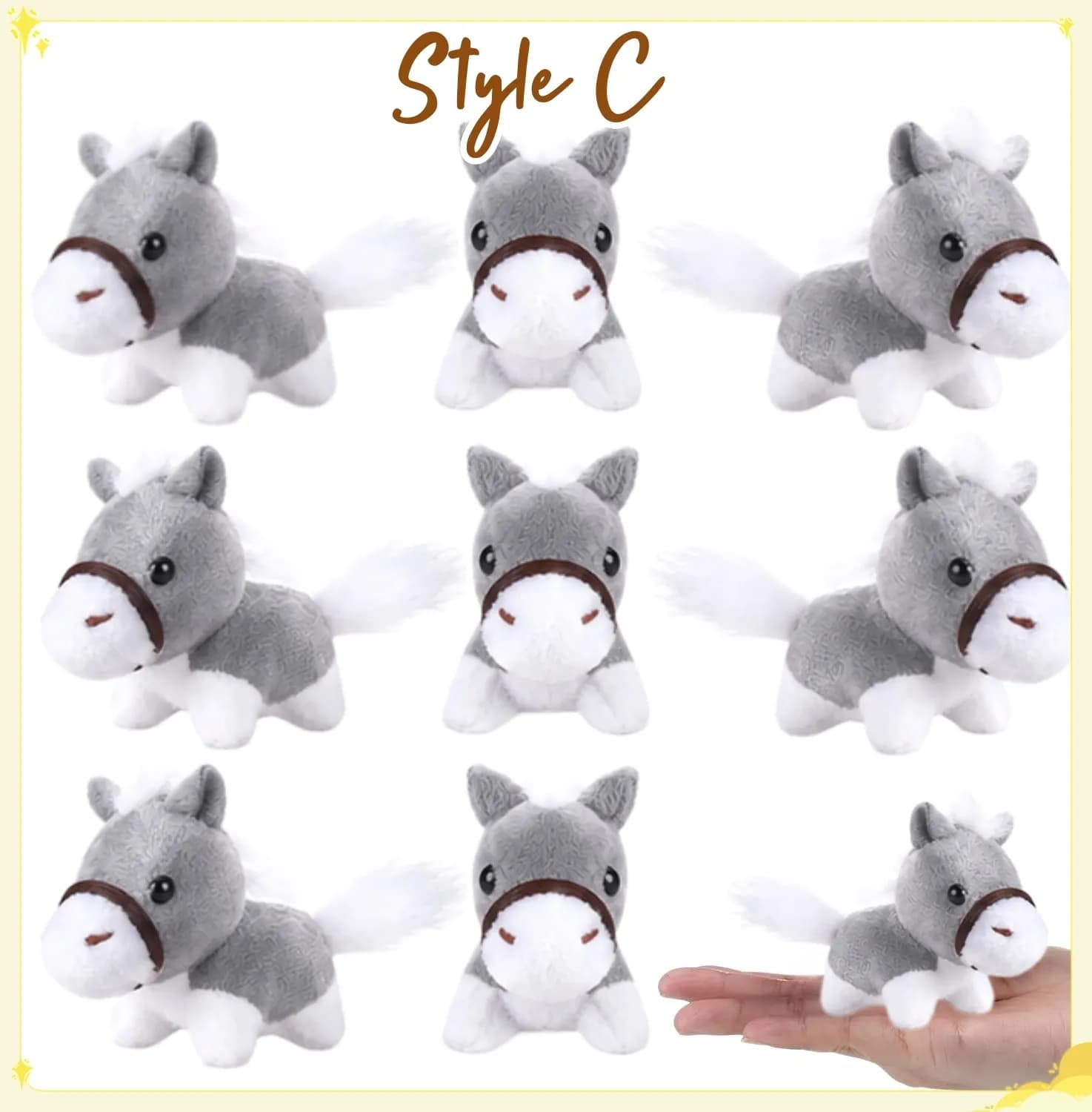 peluches caballos fiesta - Colour: Style C, Size: 18 PCS