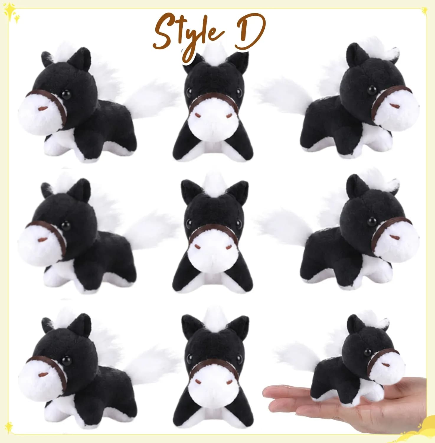 peluches caballos fiesta - Colour: Style D, Size: 12 PCS