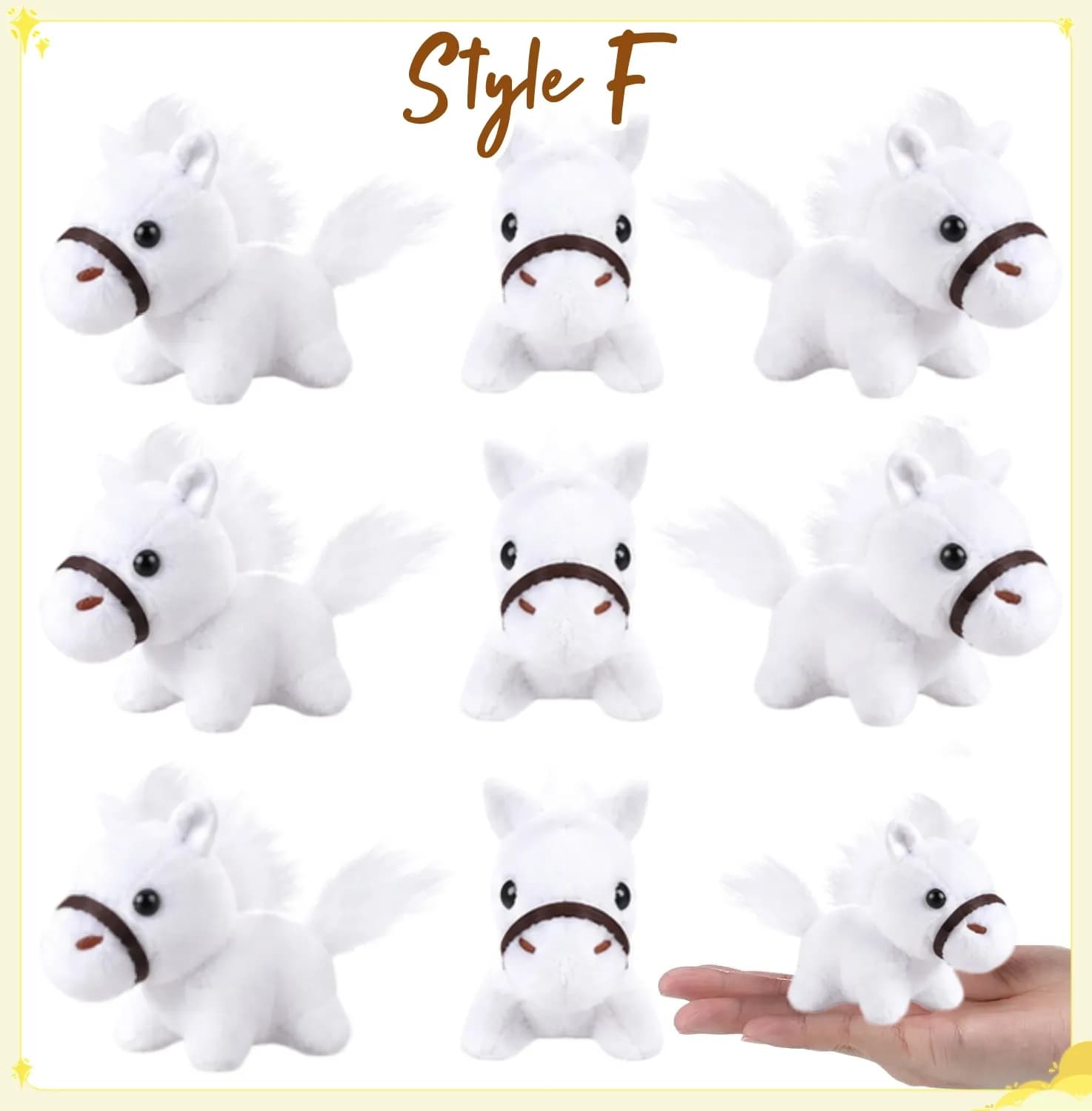 peluches caballos fiesta - Colour: Style F, Size: 18 PCS