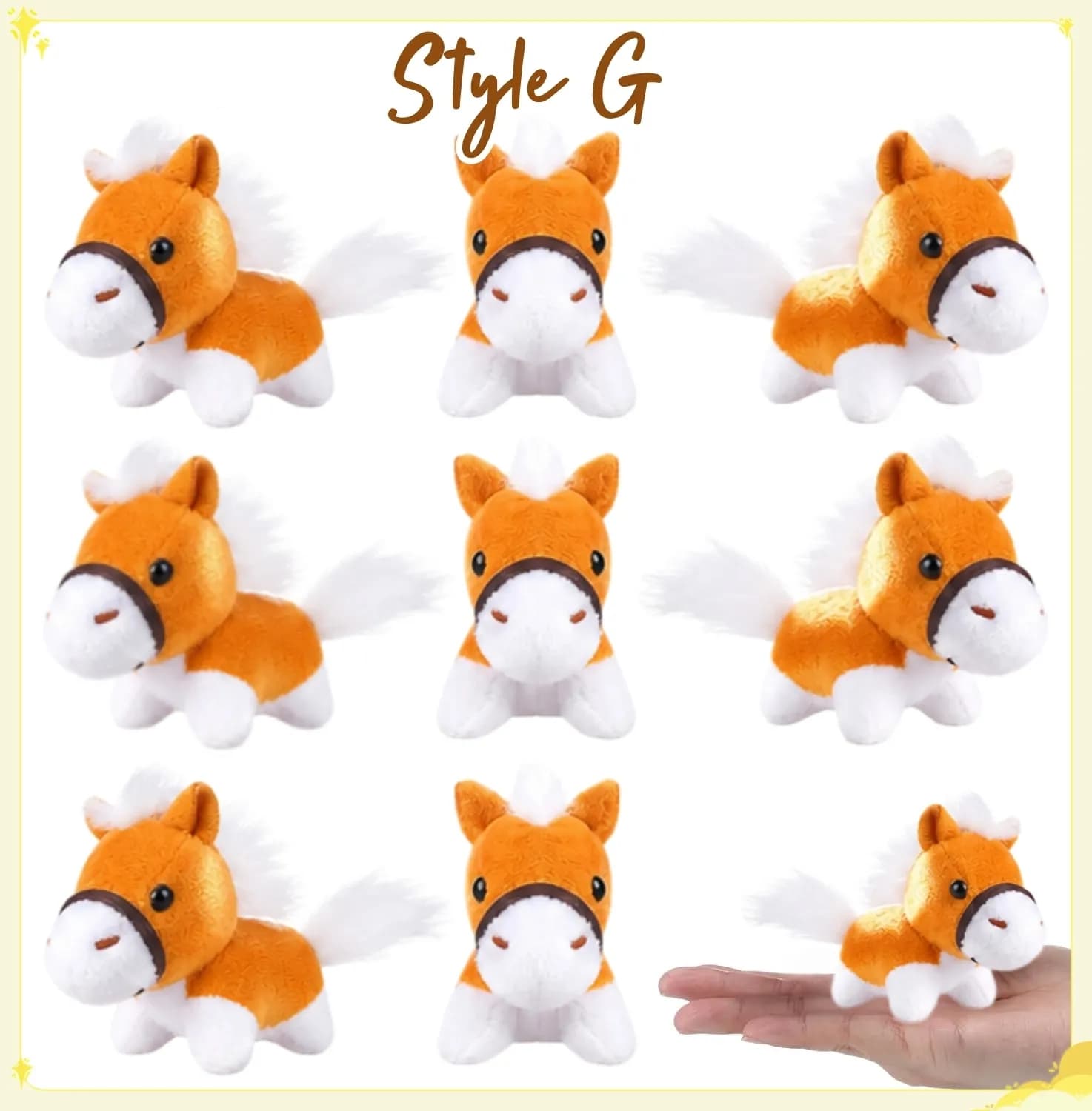 peluches caballos fiesta - Colour: Style G, Size: 18 PCS