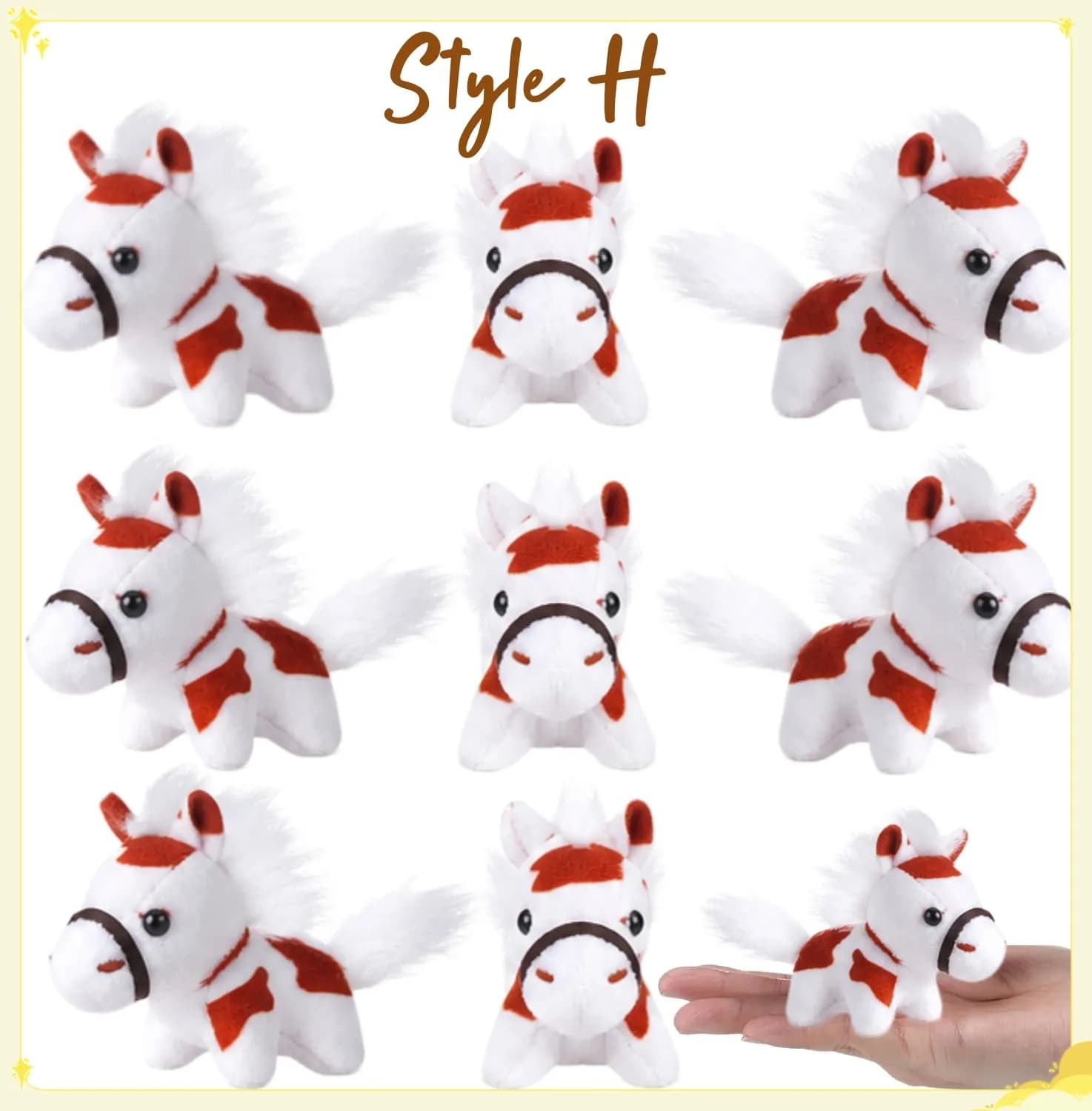 peluches caballos fiesta - Colour: Style H, Size: 18 PCS
