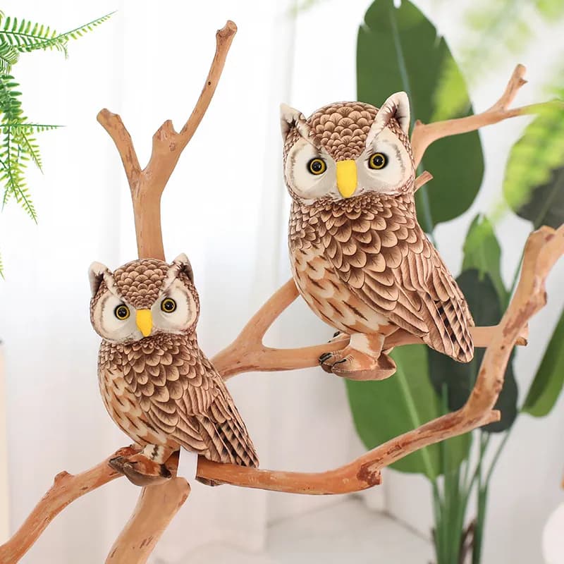 Búho de juguete realista suave - Peluche de animal