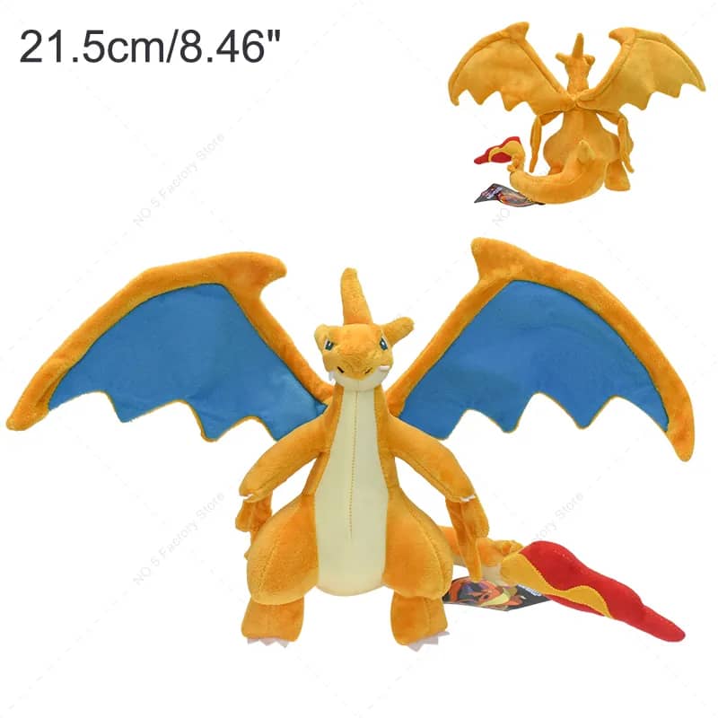 Mega Charizard peluche: suave figura Pokémon