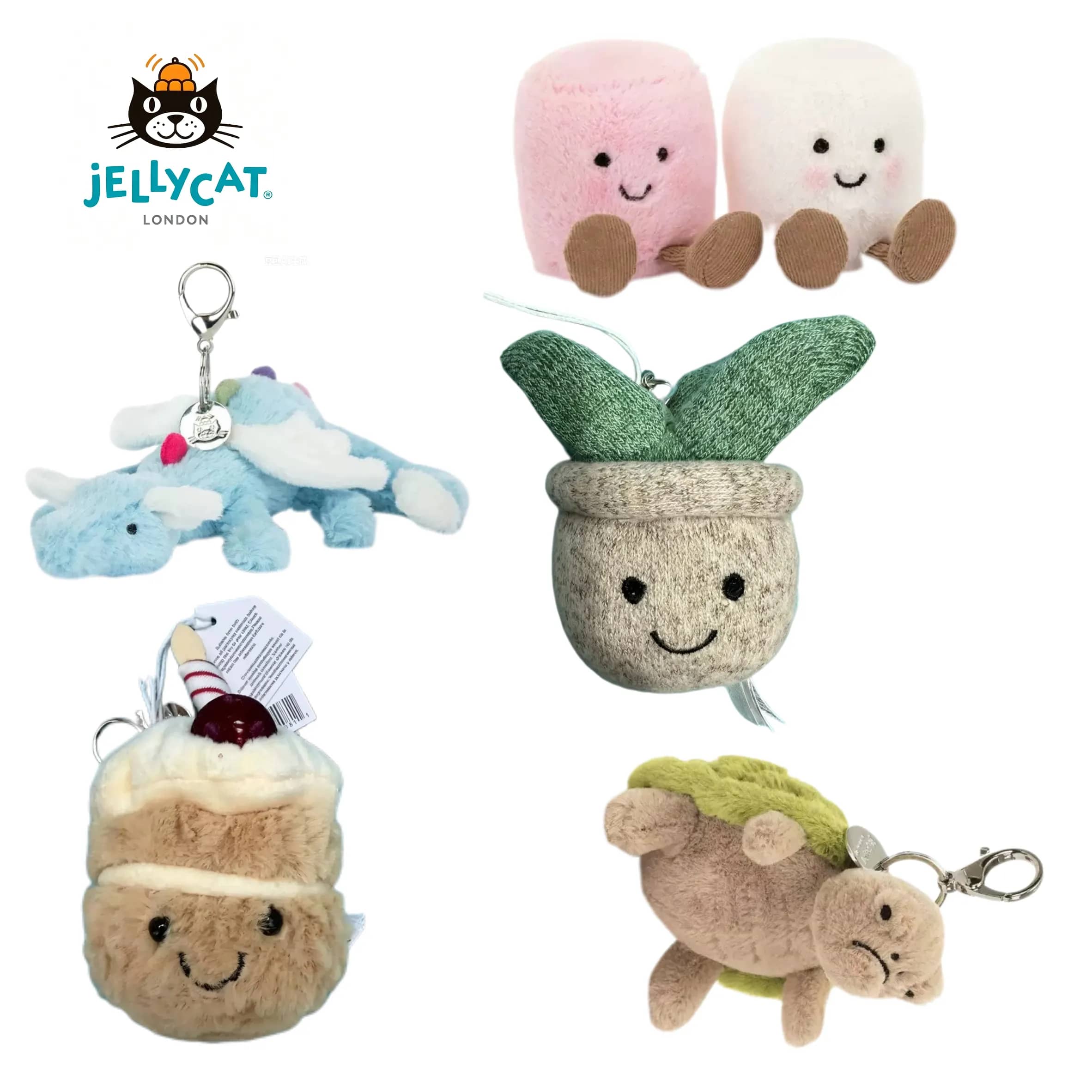 Jellycat charm bolso: Peluche llavero para tu bolsa