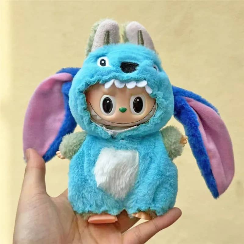 Disfraz Labubu Stitch para muñecos de 15-17cm