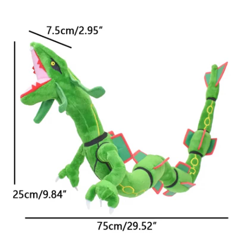 Peluche Rayquaza: Dragón legendario de Pokémon