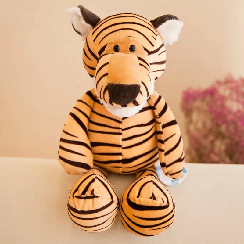Peluche tigre morado suave de animal