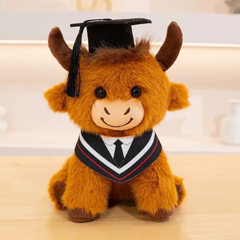 peluche vaca highland graduacion