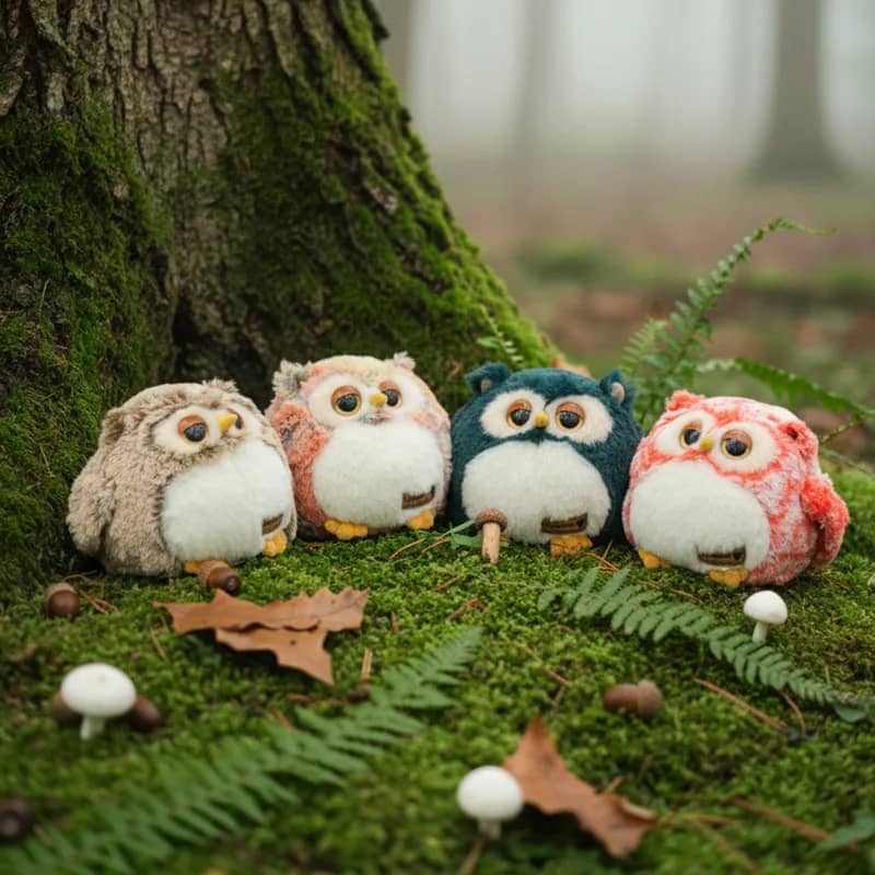 Peluche búho kawaii 11cm: tierno y gordito