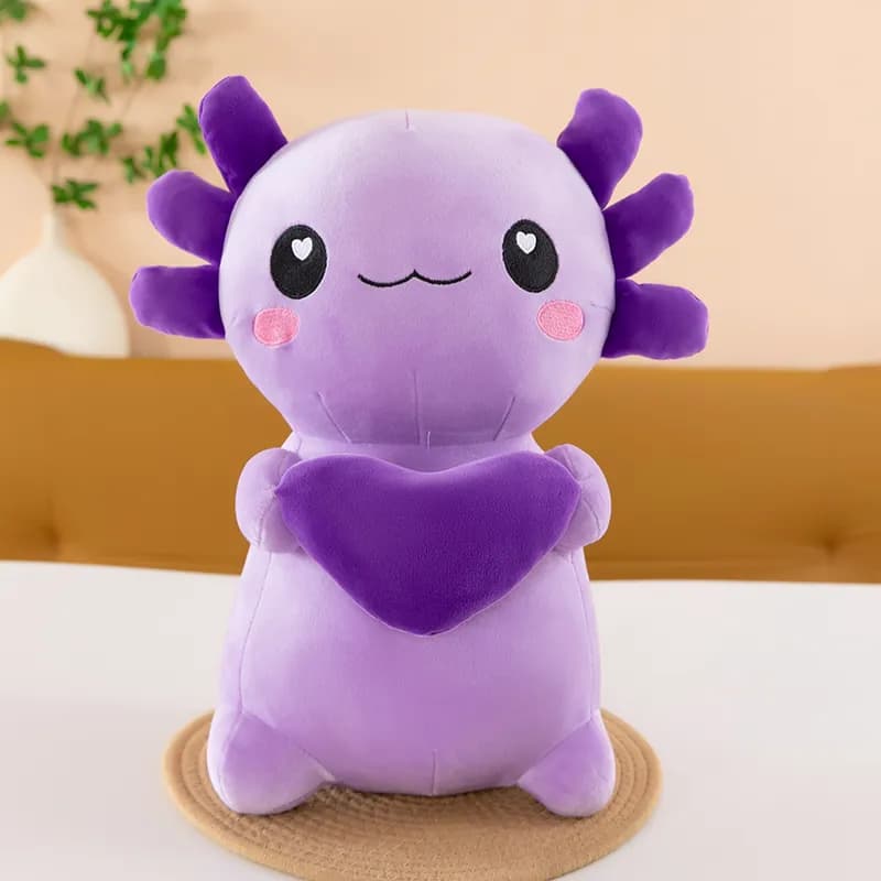 peluche ajolote morado