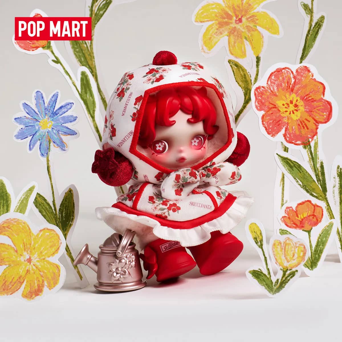 Skullpanda Amid Flowers Peluche Colgante Muñeca