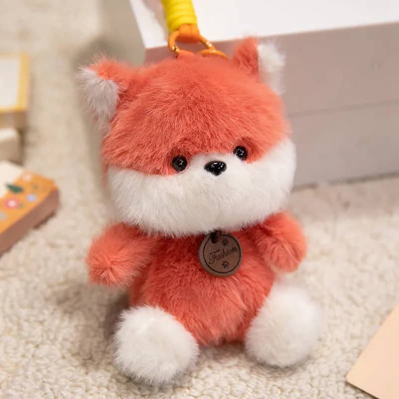 Llavero zorro peluche: encanto animal para tu bolso