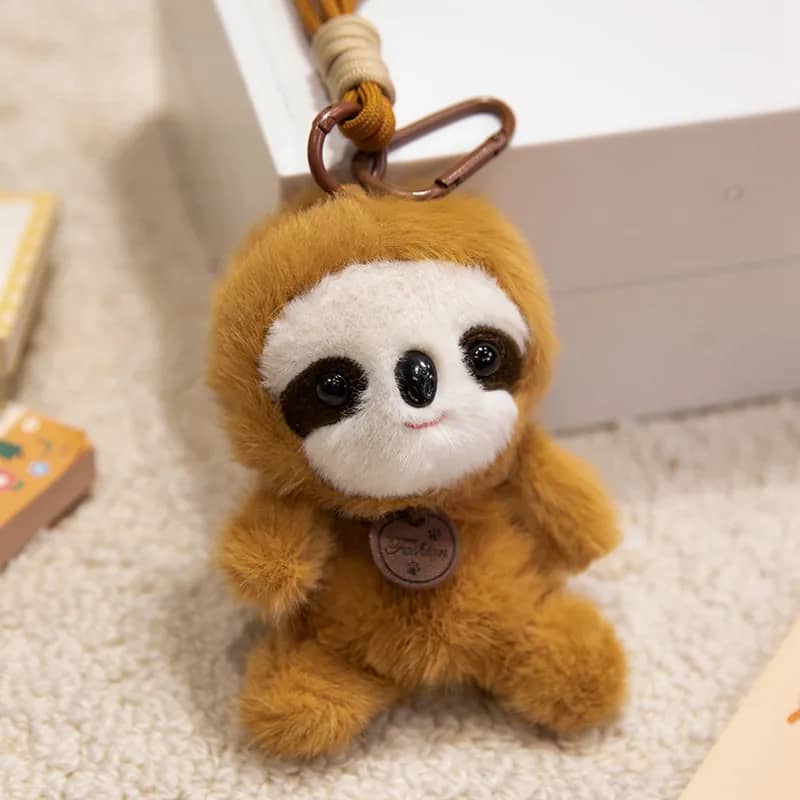 Llavero perezoso de peluche para bolso
