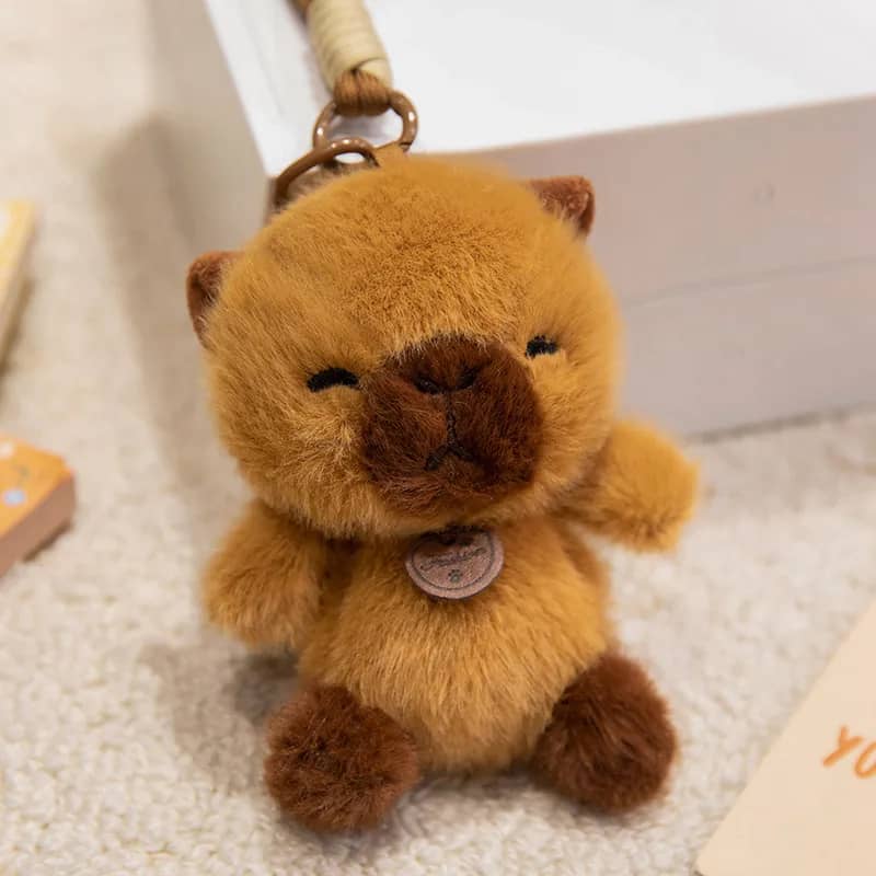 Capybara peluche: llavero animal kawaii