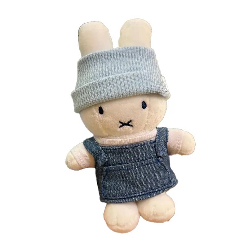 Miffy llavero denim: peluche suave de conejita