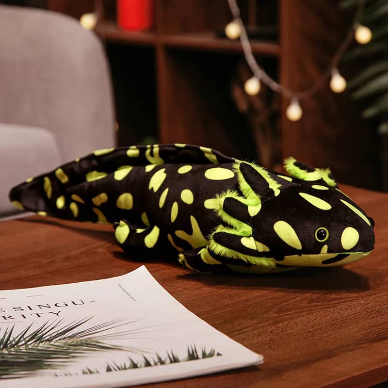 Llavero ajolote verde de peluche suave