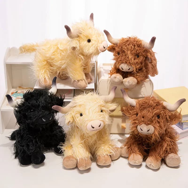 peluche vaca highland realista