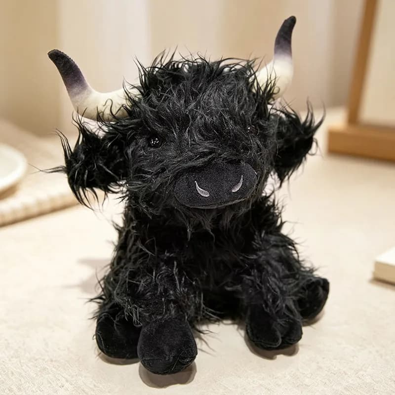 peluche vaca highland realista - Colour: 25cm sit black