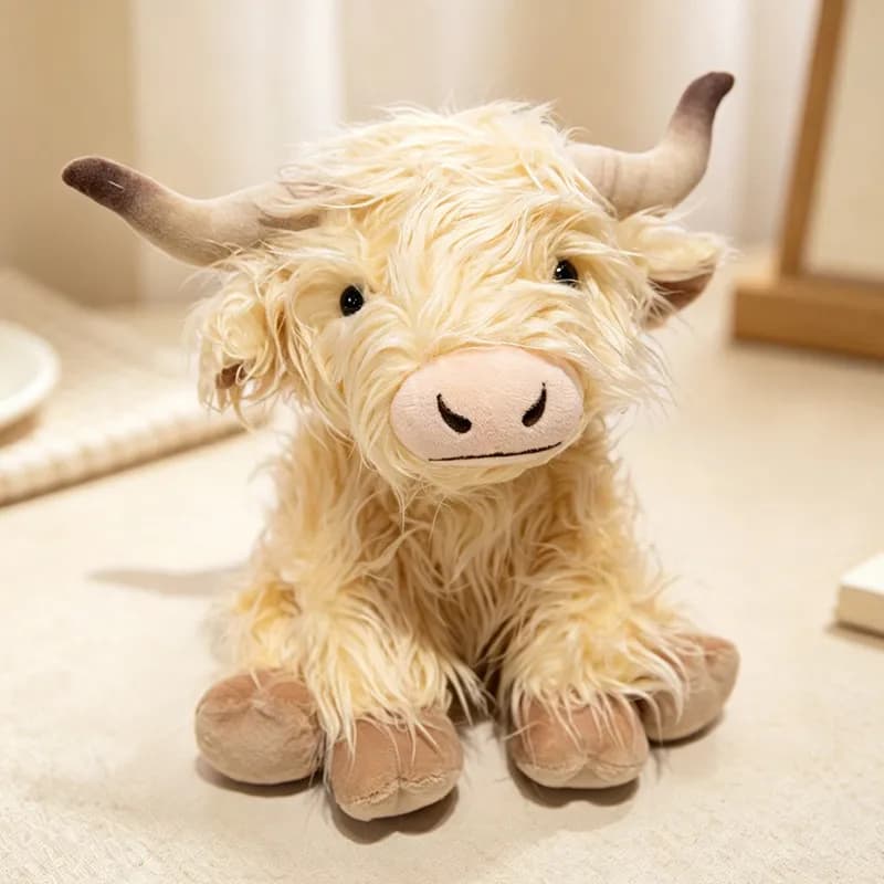 peluche vaca highland realista - Colour: 25cm sit yellow
