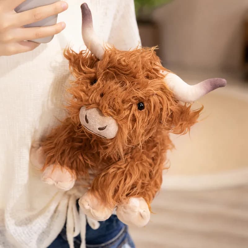 peluche vaca highland realista