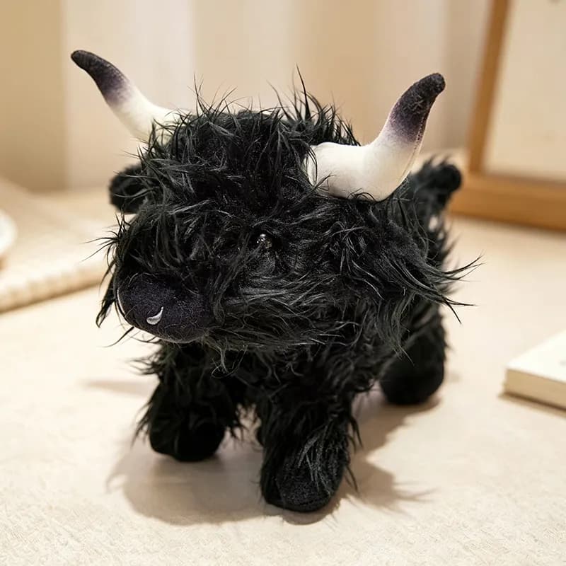 peluche vaca highland realista - Colour: 30cm stand black