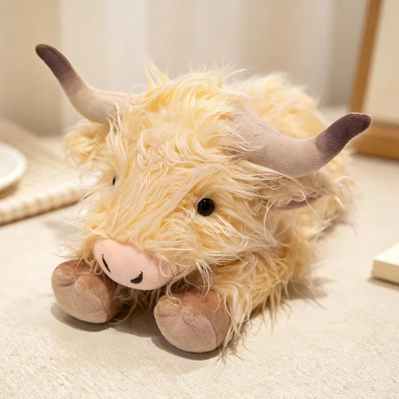 peluche vaca highland realista - Colour: 35cm lying yellow