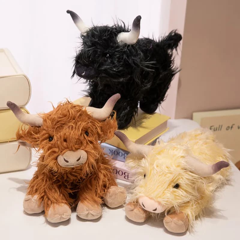 peluche vaca highland realista