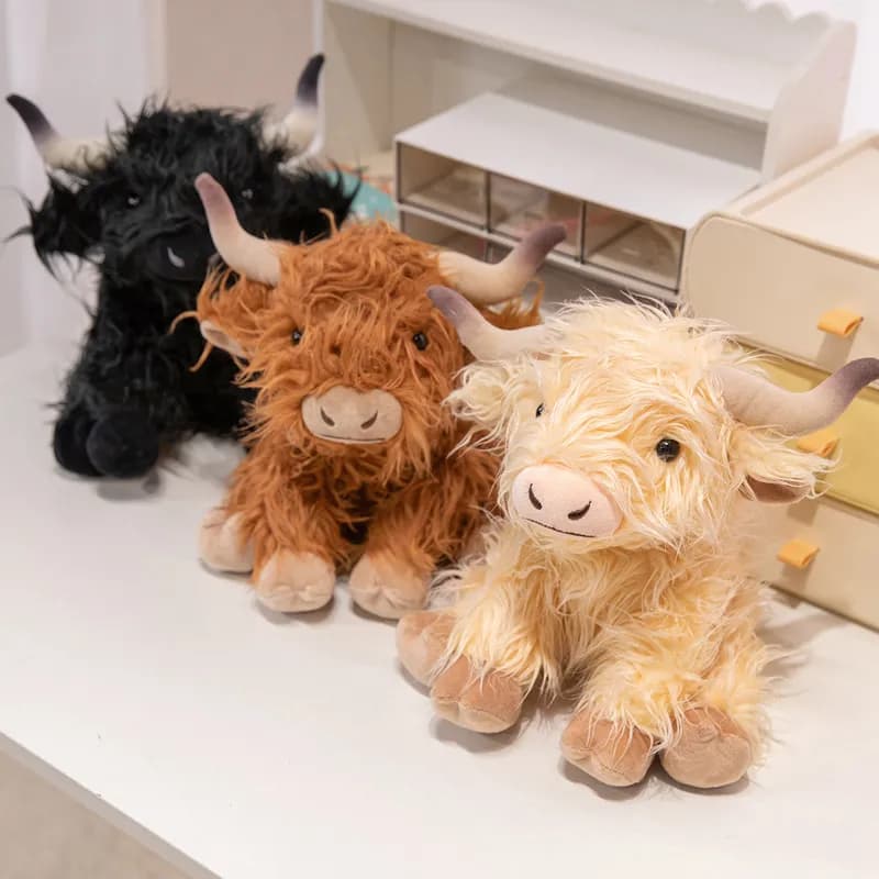 peluche vaca highland realista