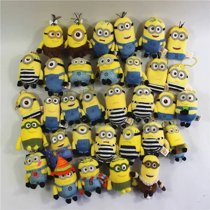 Llavero Minion Kevin Bob de peluche para coche