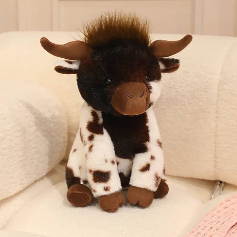 Peluche vaca highland oscura 30cm