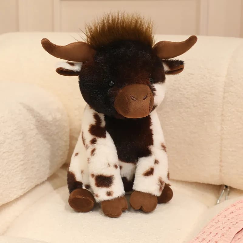peluche vaca highland oscura