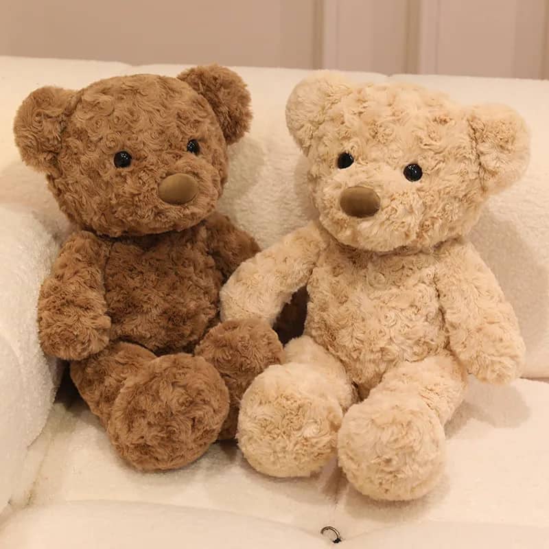 Oso de peluche rizado marrón de 30cm