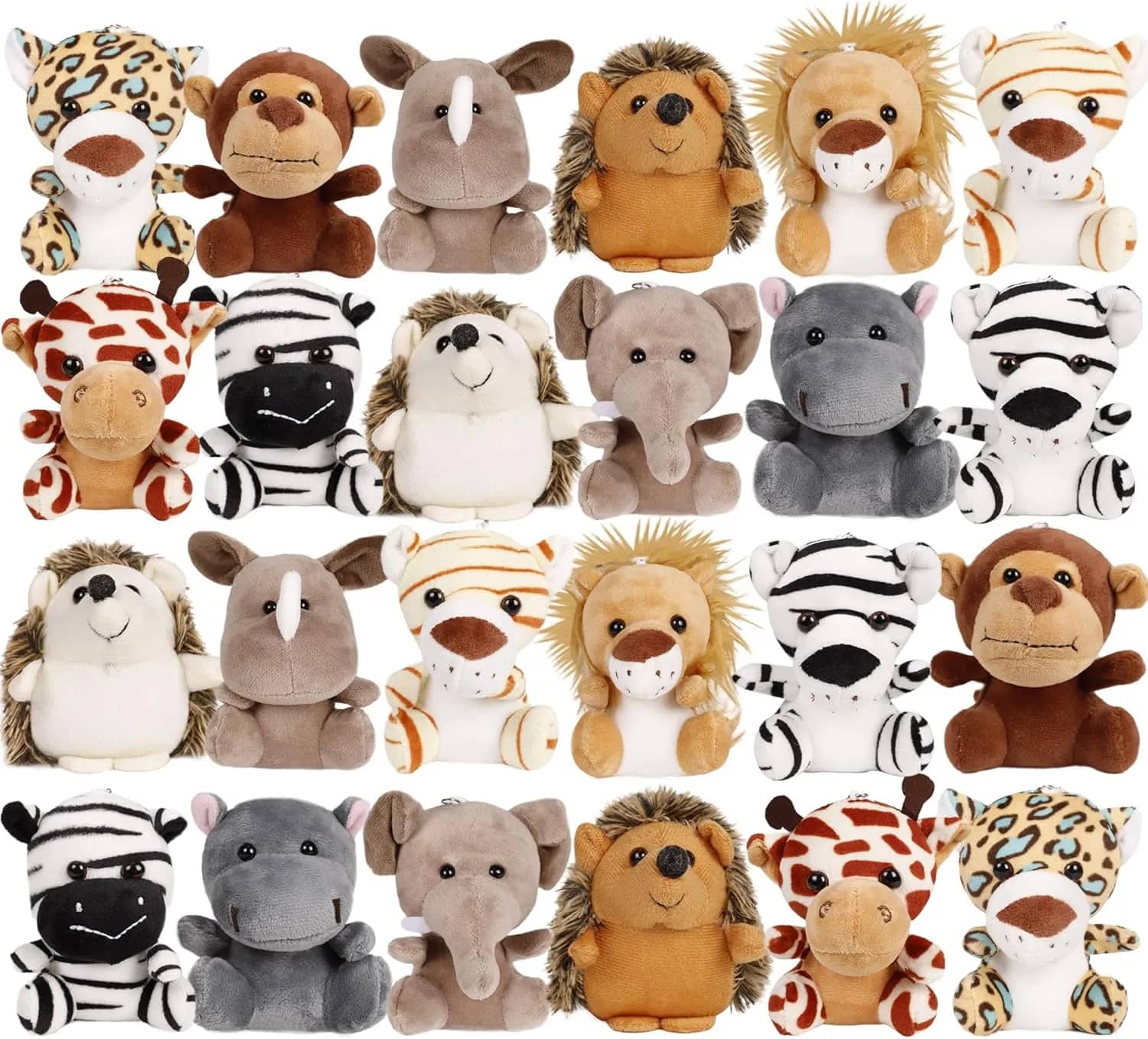 Animales de peluche pequeños de la jungla 12cm