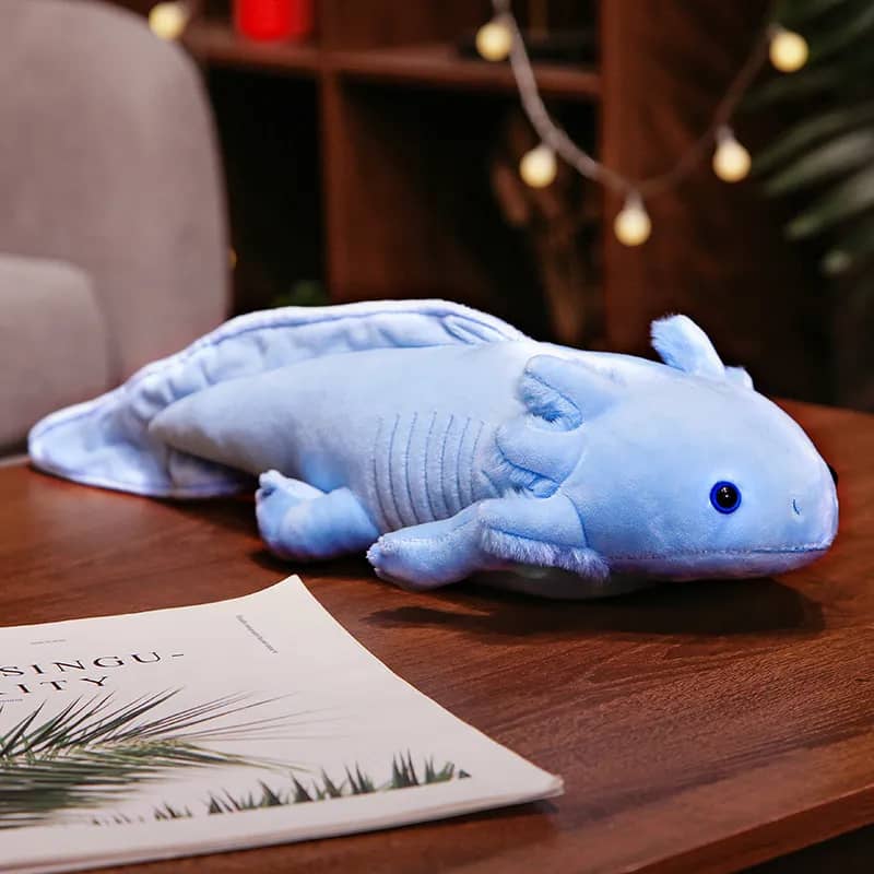 Ajolote azul peluche: suave y colorido de 20cm