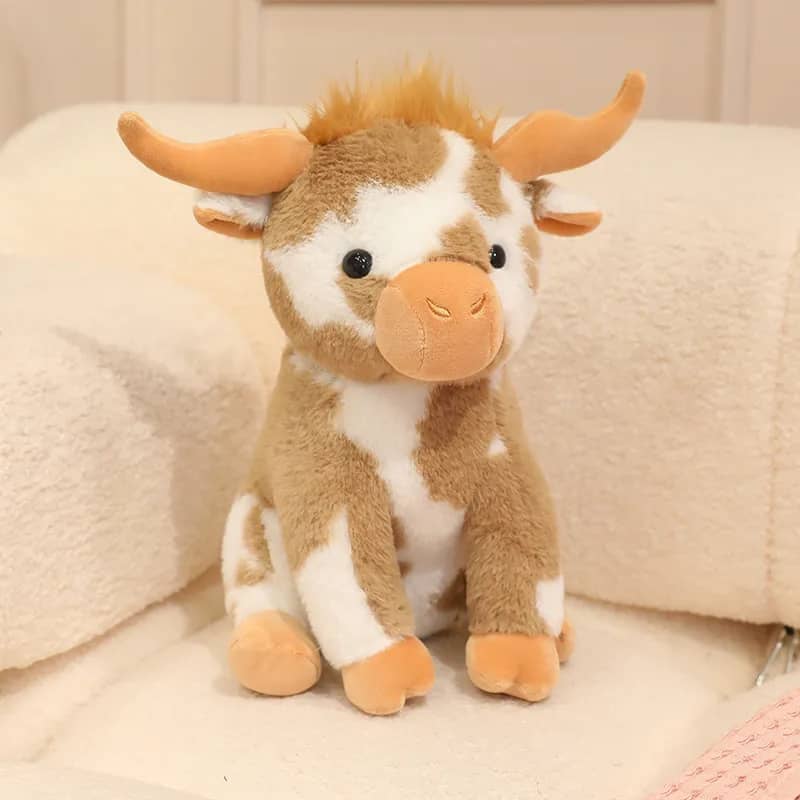 Peluche vaca highland caqui - 30cm