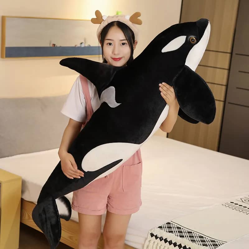 Peluche Orca Realista - Muñeco Suave de Ballena