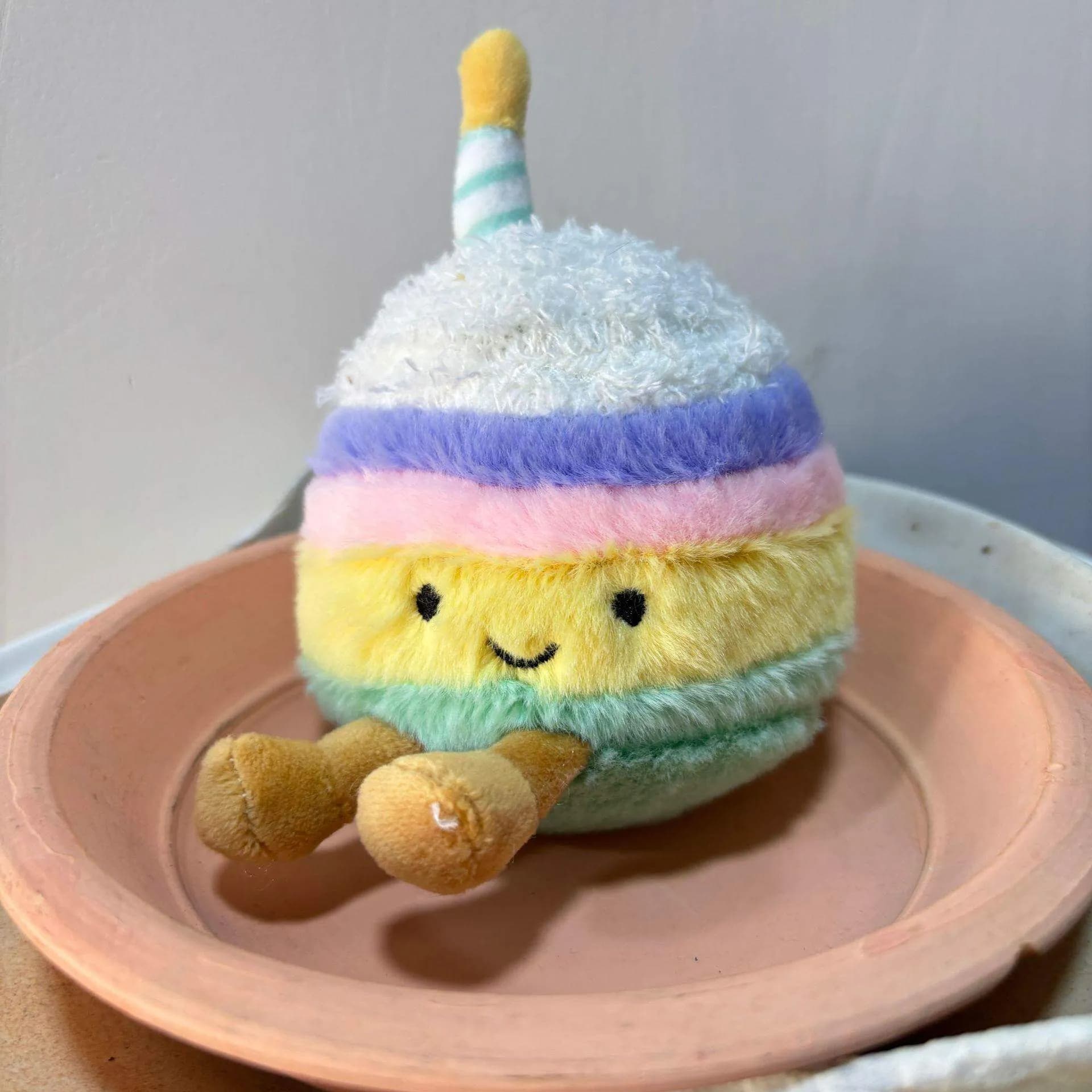 Pancake Jellycat 15cm Rainbow Cake Peluche Anti Estrés