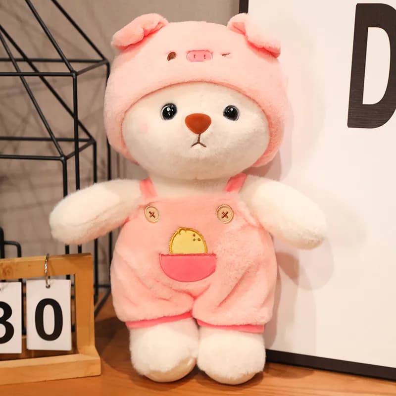 Teddy Bear Fleece Bedding - Peluche Cerdito Rosa